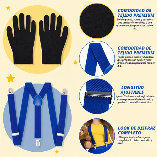 Vista 6 de LUYI 7 piezas de disfraces de Halloween para mujer, juego de accesorios