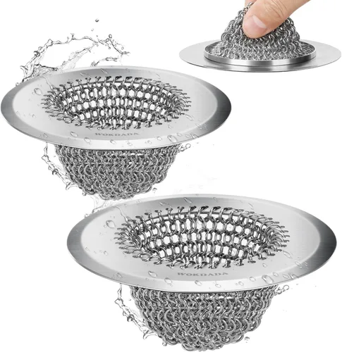 Vista 11 de Revolucionario colador de drenaje para fregadero de cocina, colador reversible patentado para fregadero de cocina, cesta coladora de fregadero