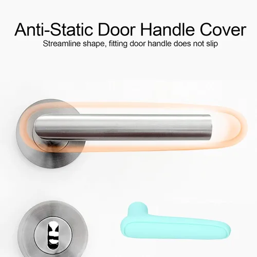 Vista 4 de Funda de silicona para manija de puerta, protector de pomo de puerta de seguridad para niños, anticolisión, antiestático, funda protectora para pomo