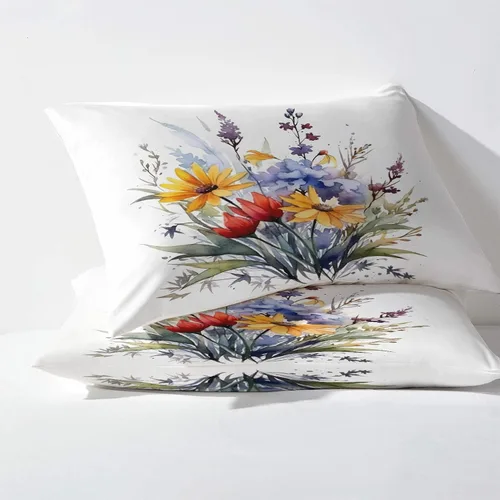 Vista 3 de Wildflower Sheets - Juego de sábanas de 3 piezas para plantas florales, sábanas y fundas de almohada estampadas - Sábana bajera ajustable