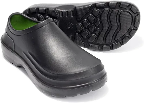 Vista 3 de Zapatos de chef para hombre, antideslizantes, impermeables, zapatos de trabajo para hombre, zuecos de enfermería, zapatos de enfermería