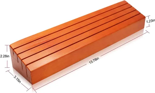 Vista 4 de Exqline Bandeja organizadora de madera para niños, personas mayores y adultos, 13.8 x 3.1 pulgadas, versiones extendidas lo suficientemente largas