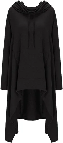 Vista 5 de Xuan2Xuan3 sudadera holgada, con bolsillos canguro, abrigo de vestir para mujer.