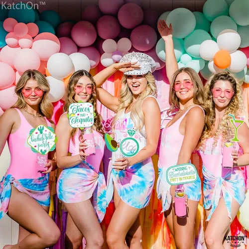 Vista 9 de KatchOn, Kit de accesorios para fotos de despedida de soltera, paquete de 35 Accesorios de cabina de fotos de fiesta mexicana para decoraciones