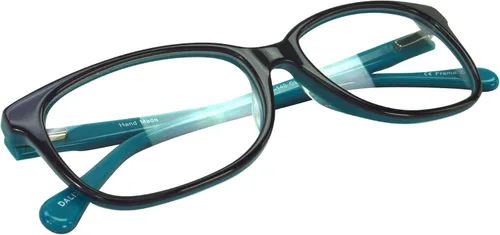 Vista 5 de Marcos de anteojos Cateye para mujer, tamaño 53-16-140-39 en negro y azul
