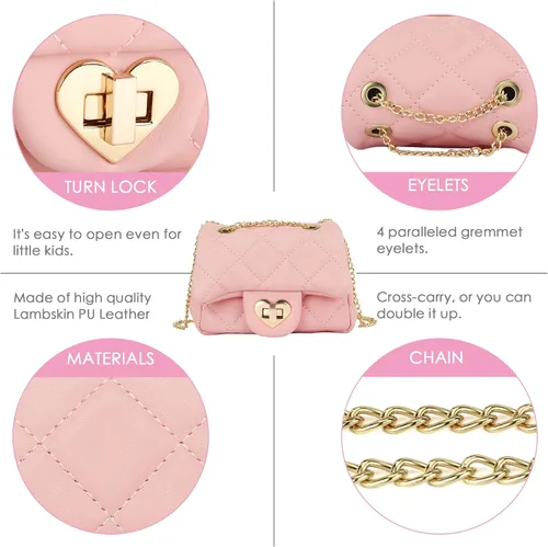 Vista 3 de mibasies Bolso cruzado para niñas y niños pequeños