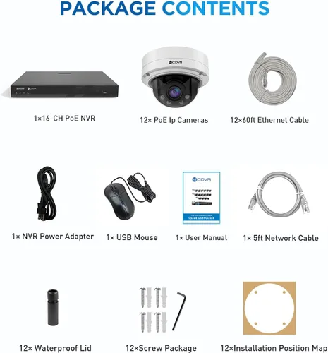 Vista 8 de Sistema de cámara de seguridad PoE de 4COVR de 16 canales para el negocio