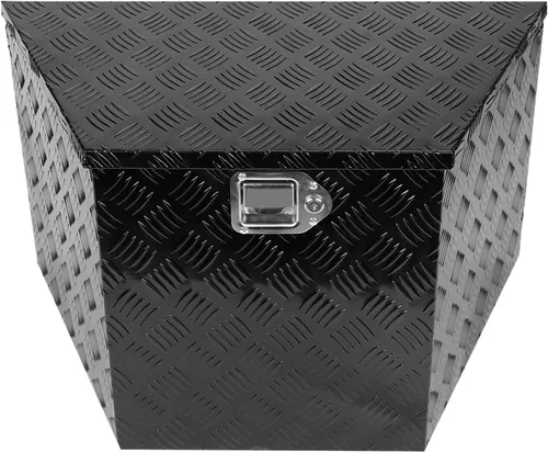 Vista 11 de Caja de herramientas de aluminio de 26 x 13.25 x 12 pulgadas, caja de herramientas con patrón de banda de rodadura de 5 barras, caja de herramientas
