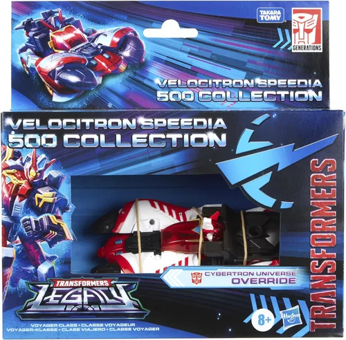 Vista 2 de Transformers Generations Legacy Voyager Class Velocitron Speedia 500 Colección de figuras: Cybertron Universe Override 18