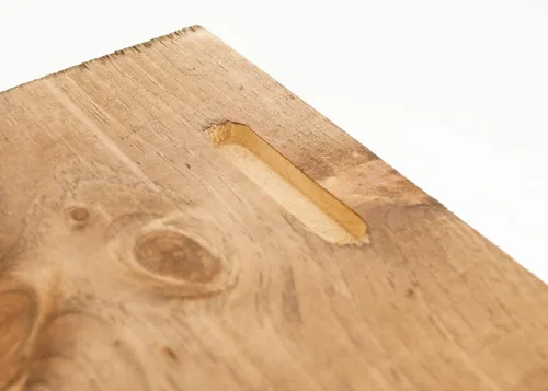 Vista 8 de Los primeros 50 años de matrimonio son los más difíciles" – Hecho de pino nudoso sólido y madera envejecida – Decoración de pared con plantilla