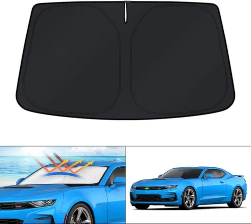 Vista 10 de KUST - Parasol plegable para parabrisas para Ram 1500 2011-2016 2017 2018, accesorio para ventana, protector de visor solar, bloquea los rayos UV