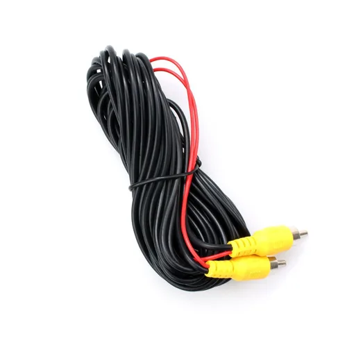 Vista 4 de DALLUX Cable de vídeo RCA para cámara de respaldo del coche, cable de vídeo para cámara trasera con cable de detección (6 m/20 pies), cable