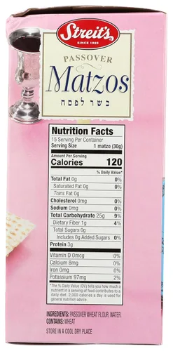 Vista 2 de Streit's Matzo, recién horneado, kosher para Pascua de Matzoh Crackers, ligero, crackers crujientes, 1 libra