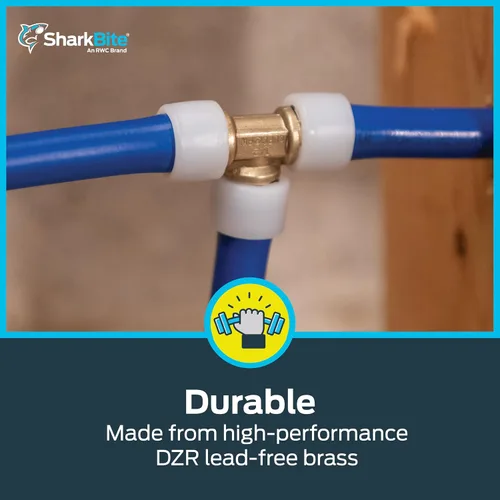 Vista 3 de SharkBite 1-1/2 Inch Expansion MNPT Adapter for PEX-A Pipe, Pack of 10, Brass Plumbing Fittings, Male NPT Adapter for PEX-A Tubing, UAB114140M
