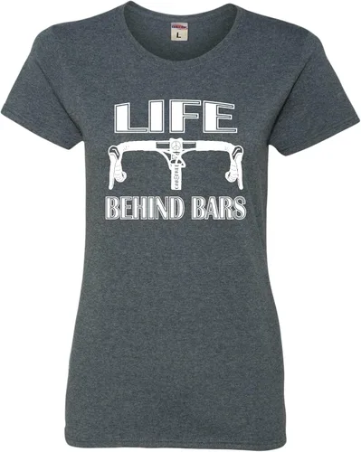 Vista 9 de Go All Out Camiseta divertida de bicicleta para mujer Life Behind Bars