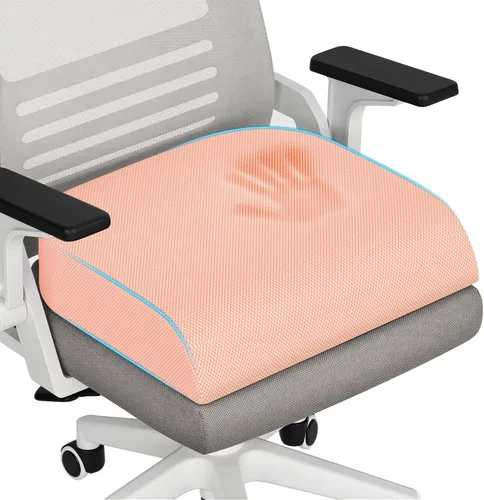 Vista 12 de TranquilRelax Cojín de asiento de espuma viscoelástica para silla de oficina, 3 pulgadas, color negro Medium-firm Support for Long Sitting