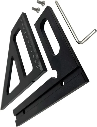Vista 9 de Anodized Multipurpose Measuring Tool for Technical Drawing, Black