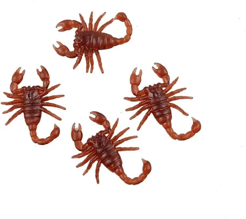 Vista 5 de 30 piezas de escorpiones falsos de plástico falsos insectos insectos Halloween abril tontos fiesta Navidad bromas regalos bromas para adultos