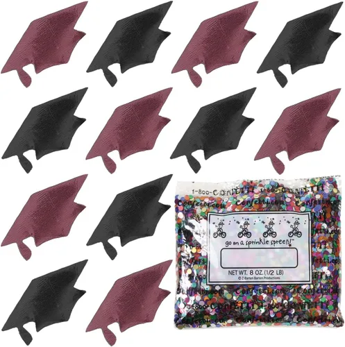 Vista 86 de Confetti Grad Cap Negro, Azul Marino Combo - 2 bolsas de media onza (1 oz)