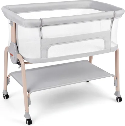 Vista 11 de Cowiewie Moisés de noche, moisés transpirable y colchón, ligero y portátil para dormir de noche (negro) 0-5 Months Baby Infant Up to 33 lb