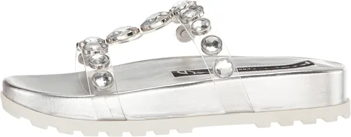 Vista 8 de Karl Lagerfeld Paris Women's Tori Jeweled Flatform Heeled Sandals