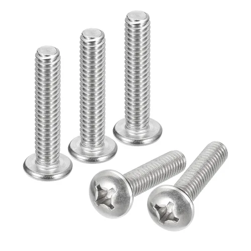 Vista 11 de uxcell Tornillos de máquina de cabeza redonda de 1/4-20x1, tornillo de acero inoxidable 304 18-8, accionamiento Phillips, totalmente roscado