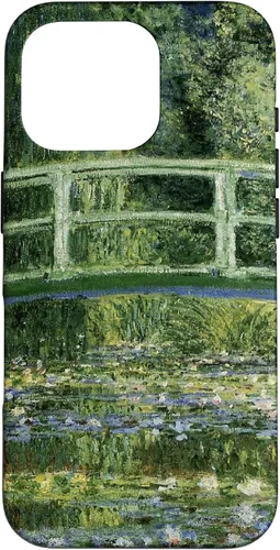 Vista 20 de Monets - Carcasa para iPhone 17 con diseño de lirios de agua y puente japonés