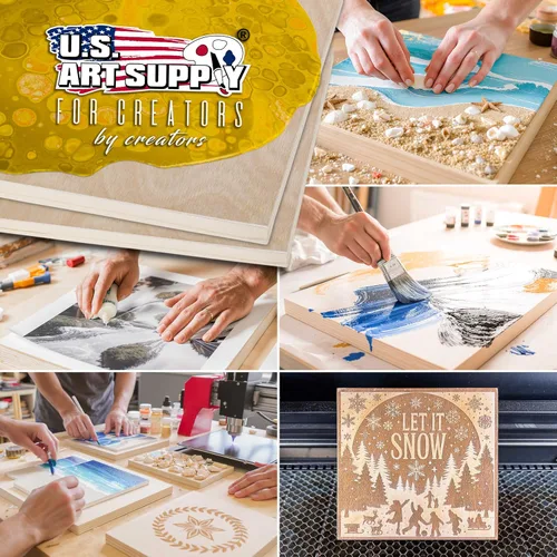 Vista 7 de U.S. Art Supply Paneles de madera acunados sin terminar de 4 "x 6