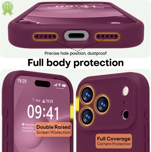 Vista 413 de LOVE 3000 Diseñada para Funda iPhone Air, Silicona Premium [Compatible con Magsafe][Forro de Microfibra Suave Anti-Rayones] Funda Protectora