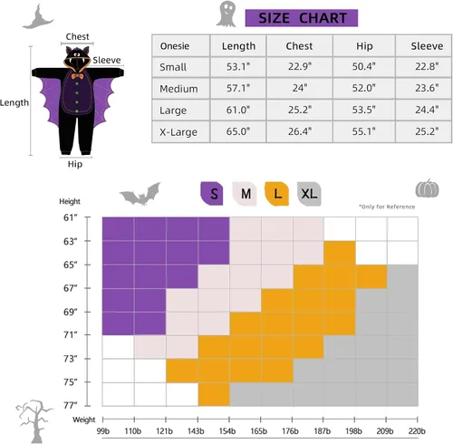 Vista 6 de RONGTAI Pijama unisex de una pieza para Halloween para adultos