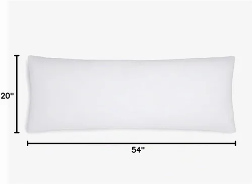 Vista 10 de Almohada corporal de plumas de ganso blanco y plumón – Almohadas de 20 pulgadas x 54 pulgadas