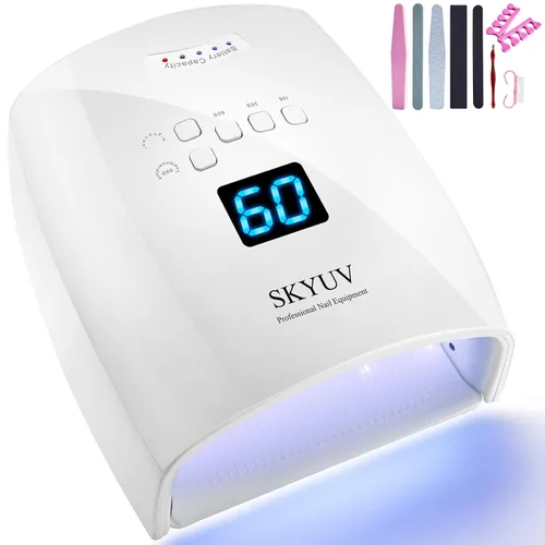 Vista 10 de Lámpara de uñas LED UV de secado más rápido, recargable de secado de esmalte de uñas, secador de uñas LED, sensor automático, luz profesional