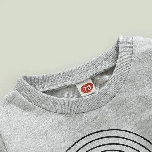 Vista 205 de Traje de San Valentín para bebé, niña, niño, traje de San Valentín, sudadera de manga larga con estampado de corazón