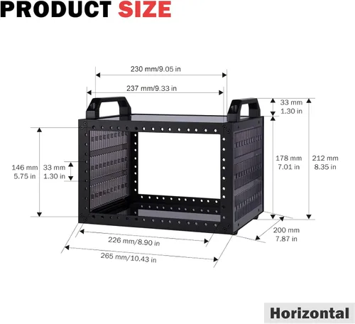 Vista 3 de GeeekPi DeskPi RackMate TT Mini gabinete de servidor para mini PC, red, servidores, audio y equipo de video
