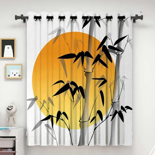 Vista 2 de Cortinas acústicas de bambú personalizadas, decoración de pared, bloqueador de ruido, cortinas para cuartos separados, cortinas para sala de estar