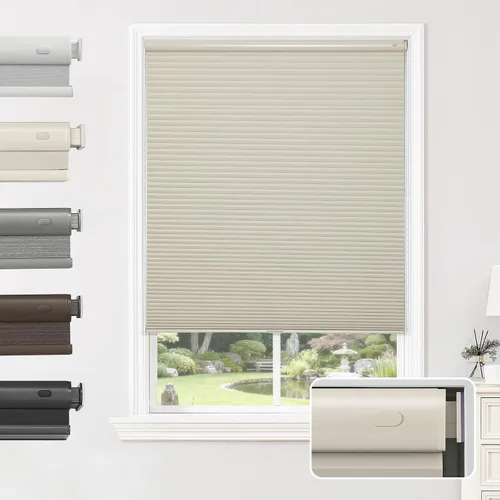 Vista 12 de Joydeco Persianas celulares sin cordones, persianas opacas para ventanas de interior, persianas opacas para aislamiento térmico y reducción de ruido