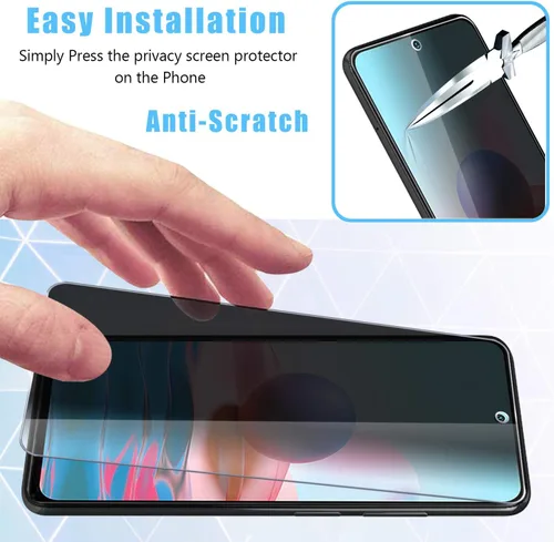 Vista 5 de Anbzsign[2 unidades] Protector de lente de cámara y [2 unidades] Protector de pantalla de privacidad para Xiaomi Redmi Note 10 / Redmi Note 10S