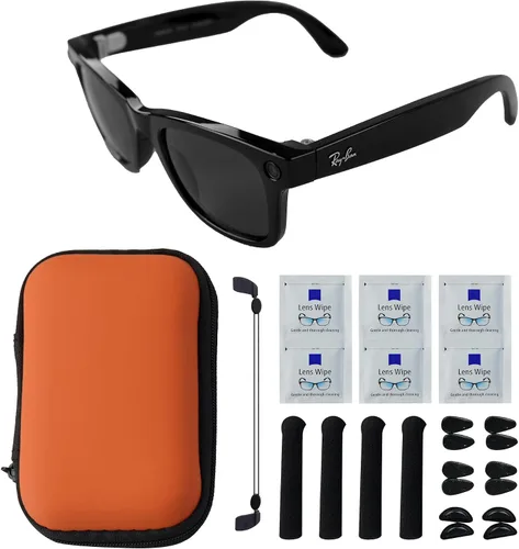Vista 8 de Kit de accesorios para lentes inteligentes para RayBan/Oakley Meta Wayfarer/Headliner/Skyler, incluye funda de almacenamiento, 6 pares