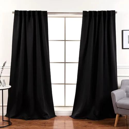 Vista 10 de Best Home Fashion Paneles de cortinas opacas de alta calidad, con aislamiento térmico sólido, cortinas opacas para tratamiento de ventanas