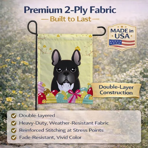 Vista 77 de Caroline's Treasures BB1923GF Bandera decorativa para jardín con diseño de Border Collie, para caza de huevos de Pascua, para jardín, jardín, patio