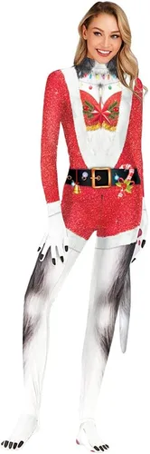 Vista 3 de Cosplay Zentai Body 3D impreso Animal Hombre manga larga fiesta Halloween traje completo traje