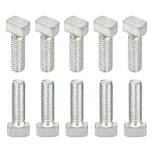 Vista 8 de DTGN Tornillo deslizante con ranura en T M6x16mm (DXL), 5 unidades, bueno para la industria de la construcción, pernos de riel en T chapados en zinc