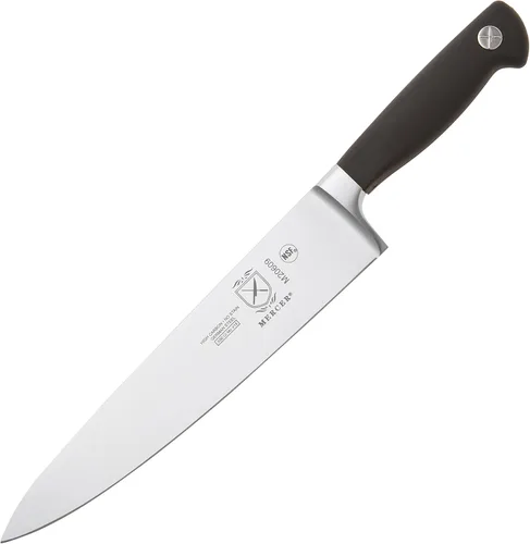 Vista 30 de Cuchillo para carne forjado Mercer Culinary Genesis de 10 pulgadas, Cuchillo rígido, forjado para deshuesar, 15,24 cm, 6", Acero/negro