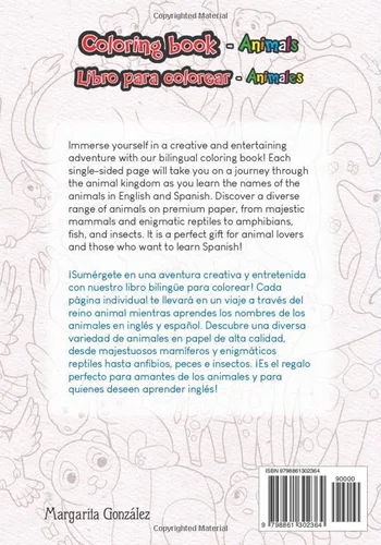 Vista 2 de Coloring Book Animals Libro para colorear animales