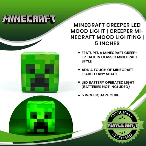 Vista 7 de Minecraft Creeper - Lámpara LED para el estado de ánimo, iluminación de estado de ánimo, funciona con pilas, lámpara de estado de ánimo