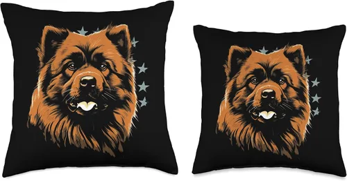 Vista 3 de 4th of July Dog Owner Apparel MD Chows Dog Gift Throw Pillow, 18x18, Multicolor