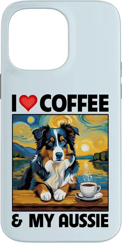 Vista 21 de Aussie Mom Dad Coffee Cup Australian Shepherd Dog Lovers Case for iPhone 17