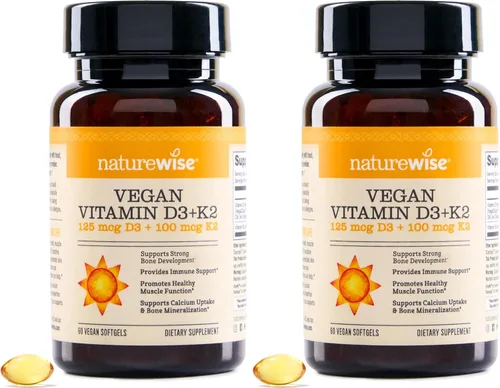 Vista 11 de NatureWise Vitamina vegana D3 + K2 – D3 natural 5000IU + vitamina K2 natural 100mcg – Soporte óseo – Alta absorción con aceite de oliva orgánico