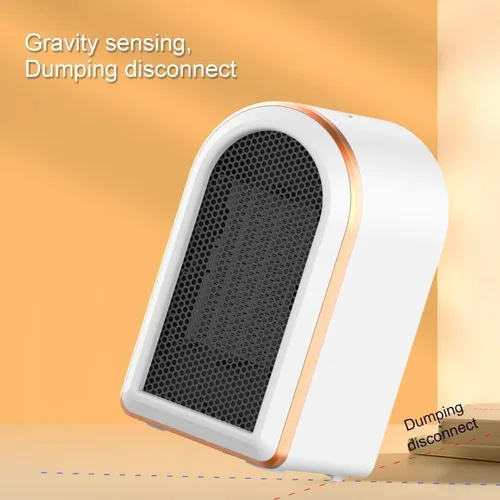 Vista 5 de Calentador de Espacio Eléctrico, Calentadores de Espacio Portátiles de Bajo Consumo para Uso en Interiores, Ventilador de Calentador Portátil de Dos