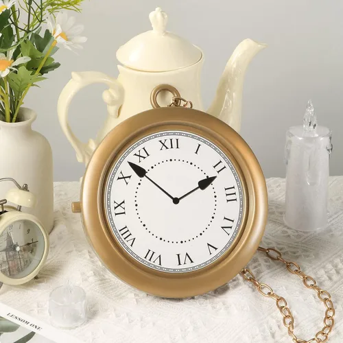 Vista 4 de Yeetec 1 collar de reloj de conejo blanco, reloj de rapero de hip-hop, collar de reloj de rapero para Halloween, accesorios de disfraz de conejo